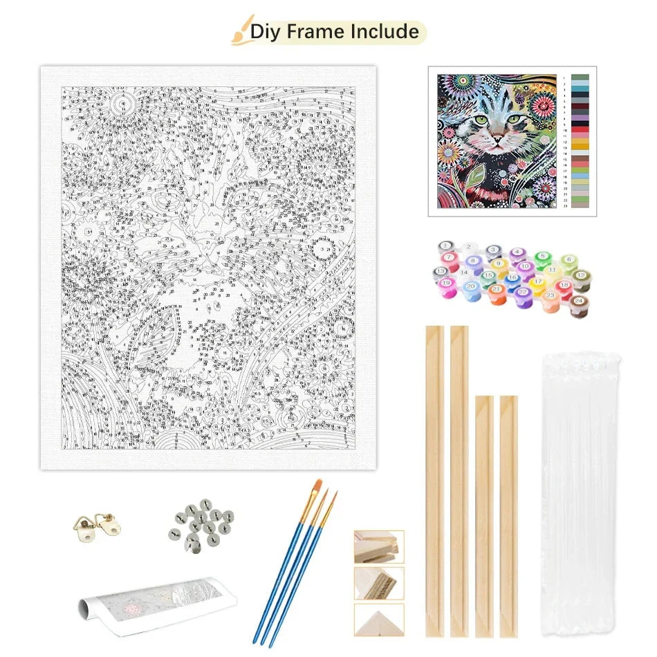 RUOPOTY Paint By Number Kit On Canvas For Adults Scenery Oil Acrylic Painting Home Decoration Gifts