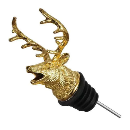 Zinc Alloy Steel Deer Stag Head Wine Pourer Unique Rhinoceros Lion Wine Bottle Stoppers Wine Aerators Bar Tools