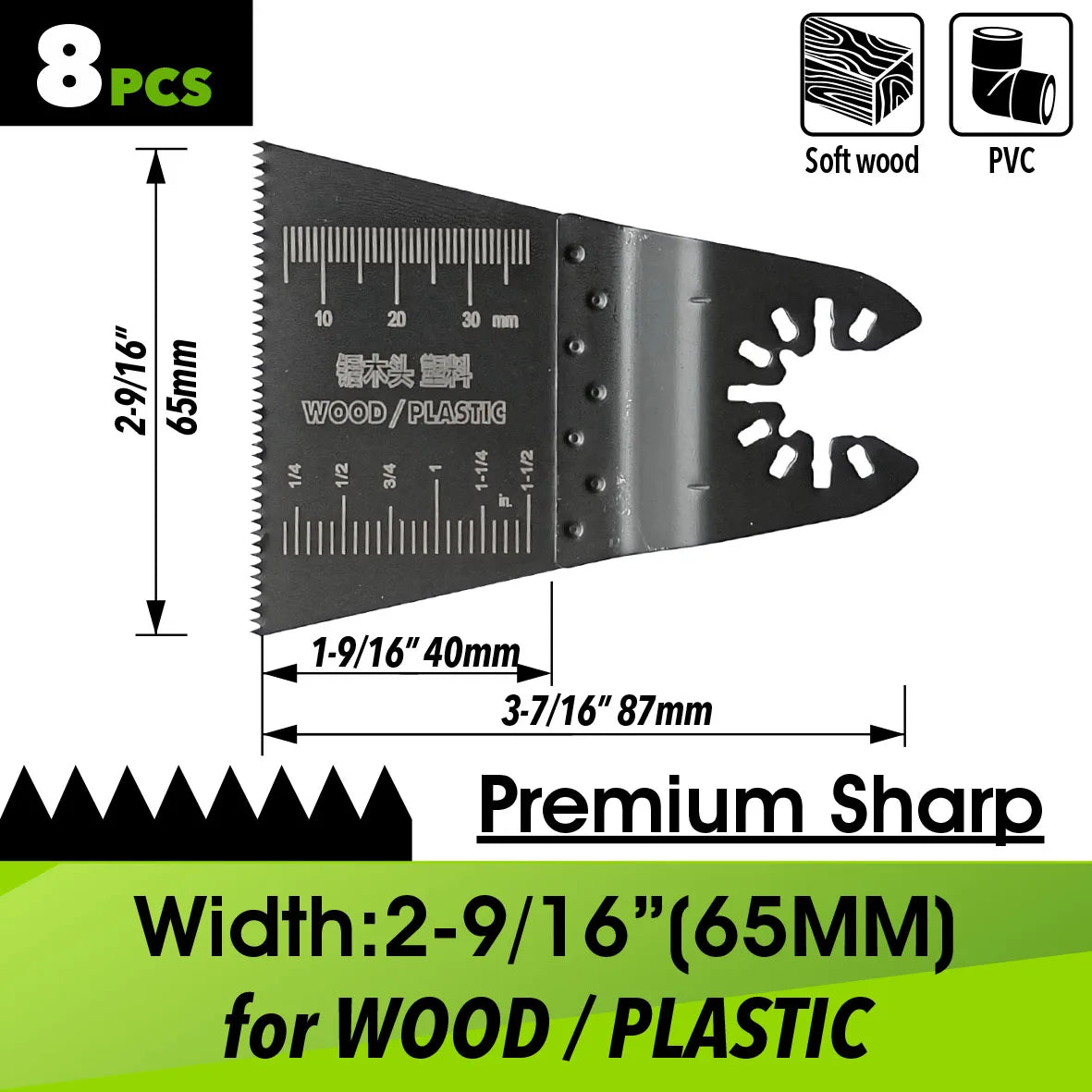 Oscillating Saw Blades Kit，Multitool Blades - Compatible with Milwaukee Dewalt  Worx Skil AEG Ryobi