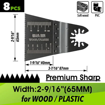 Oscillating Saw Blades Kit，Multitool Blades - Compatible with Milwaukee Dewalt  Worx Skil AEG Ryobi
