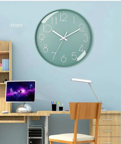 8 Inch Easy To Read Wall Clock Classic Elegant Modern Silent Quartz Clocks for Living Room Bedroom Office Study
