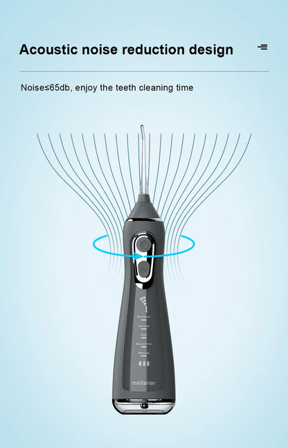 Oral Irrigator 40-140PSI Tooth Scaler 5 Speed Water Flosser Rechargeable Dental Water Jet 300ML IPX6 Waterproof Teeth Cleaner