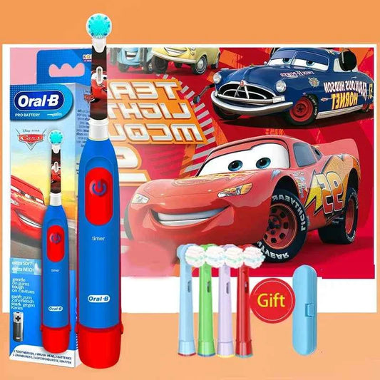 Oral B Kid Electric Toothbrush Car Design Toothbrush for Kid Soft Bristle Gentle Clean Teeth with Replacement Refills Waterpoof