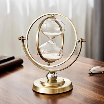 [Luxury Hourglass Timer] 30 Minutes Luxury Modern Geometric Hourglass Timer Ornament | Office Desk Decoration Display