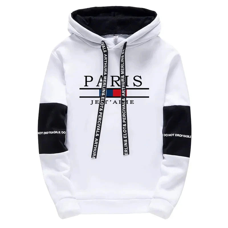 Paris Fashion Hoodies for Men High Quality Hooded Long Sleeve Sweatshirts All Season Daily Casual Sports Pullover Men's Clothes