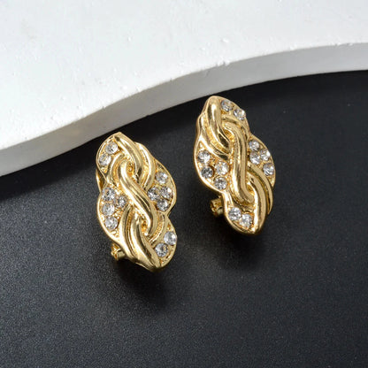 Dubai 18K Gold Plated Jewelry Set Women Luxurious Necklace Earrings Bracelet Ring 4pcs Bride Wedding Party Jewelry Set Gift