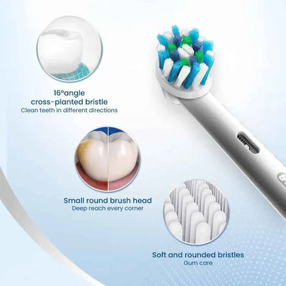 Oral B D100 2D Vitality Electric Toothbrush Timer 7600Rpm Cross Action Deep Cleaning and Whitening Teeth Tooth Brush