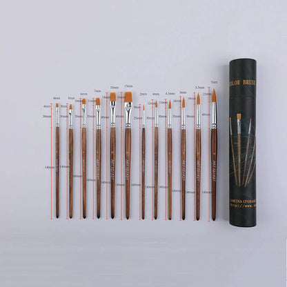 Art Secret #1201 #1203 #1204 Professional Painters For Acrylic And Watercolor Brush Sets (12 Pieces) Art Supplies