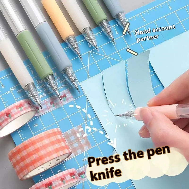 Art Utility Knife Pen Refill Stickers Scrapbooking Cutting Tool Express Box Knife School Supplies DIY Craft Supplies