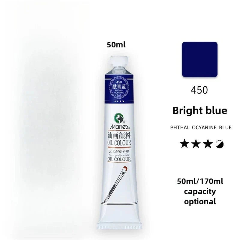 Maries Oil Paint 50ML Oil Painting Art Creation Pigment Large Oil Paint Paint Single Commonly Used 24 Colors
