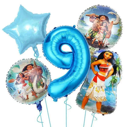 Moana Party Decorations Balloons Set Tableware Napkins Cups Plates Backdrop Kit Disney Vaiana Theme Happy Birthday Deco Supplies