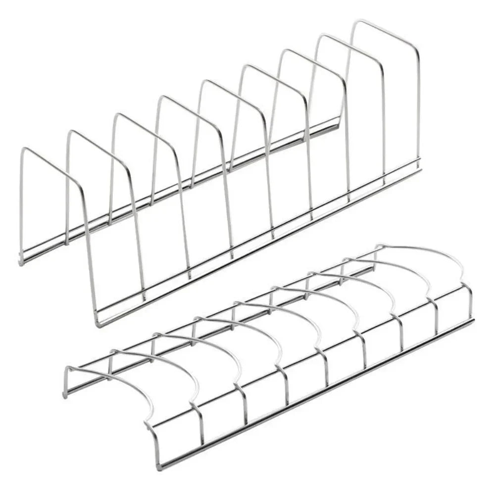 Stainless Steel Dish Draining Rack Multipurpose Silver Plates Storage Rack Space Saving Bowls Plates Drainer Holder Kitchen