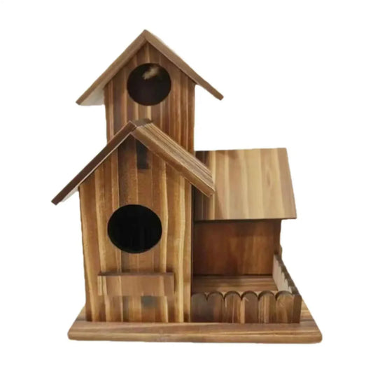 Bird House for Outside Hummingbird Nest Easy Hanging Birdhouse Outdoor Birdhouse Room Wooden, for Outdoor Decor