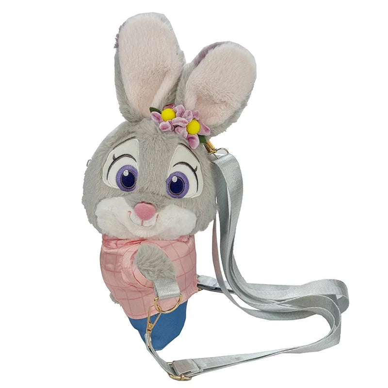 New Zootopia Doll Crossbody Bag Cartoon Judy Hopps Shoulder Bag Holiday Gift Large Capacity Portable Storage Commuter Bag