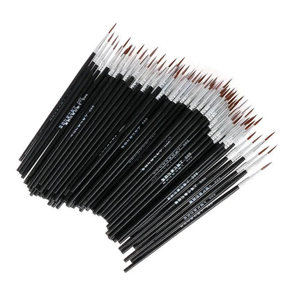 20pcs Thin Art Supplies Hand Painted Acrylic Hook Line Pen Paint Painting Brush Drawing