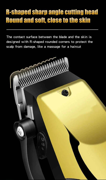USB Rechargeable Hair Clippers for Men, Three-piece Set with Oil Head and Electric Trimmers, Ideal for Home Use