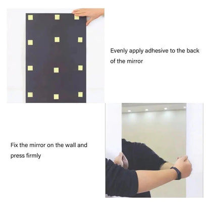 Acrylic Mirror Sheet Frameless Bathroom Wall Mirror Stickers Adhesive Bathroom Vanity Mirrors Waterproof Room Wall Decor For