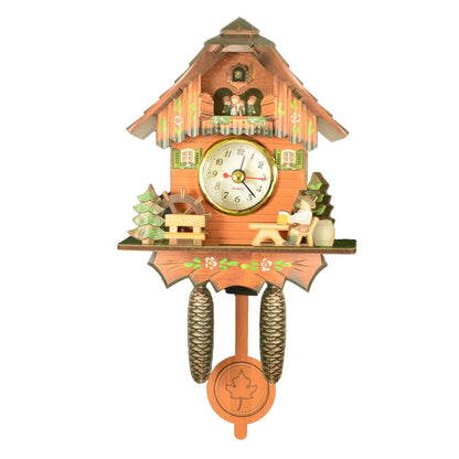 Wooden Hanging Wall Clock Bird Alarm Clock Cuckoo Clocks For Home Decoration Quartz Watch Decorative Home Decor