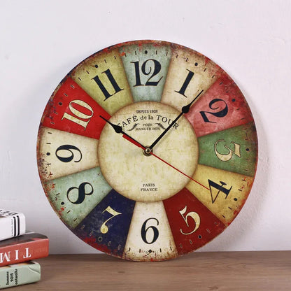 Creative wooden wall clock 30cm MDF density board silent quartz clock
