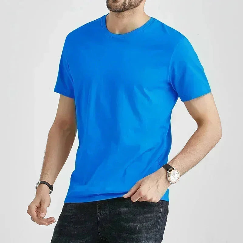 Men's T-Shirts - Breathable Moisture-Wicking Short Sleeve Round Neck Casual & Athletic Tees, All-Season Comfort Fit for Gym