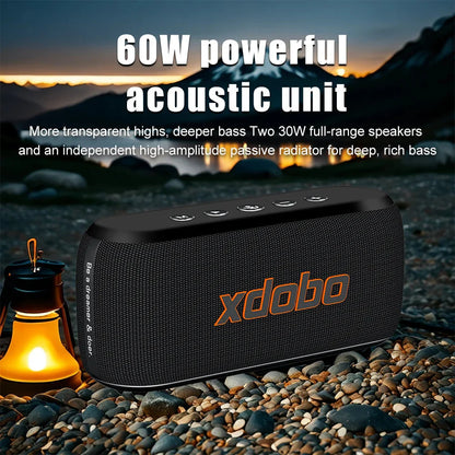 60W Soundbar XDOBO X8IV Subwoofer Speaker 8000mAh Deep Bass Outdoor Smart Phone TV Home Cinema Loudspeaker With Alloy Design
