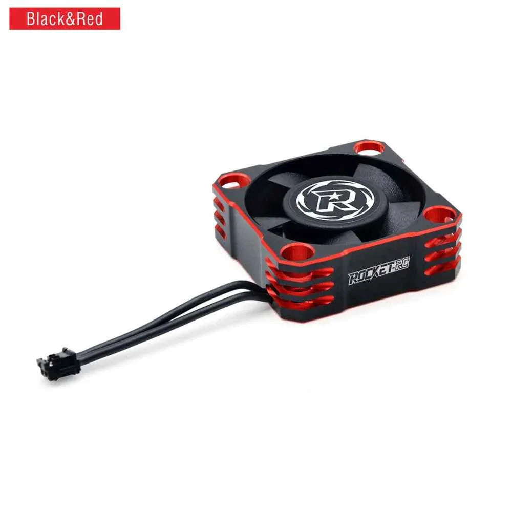 ROCKET-RC 25/30/35/40/50mm V2 Metal Cooling Fan 32000/28000/21000/16000/10000RPM for 1/8 1/10 1/12 RC Car 540/550/3650 Motor ESC