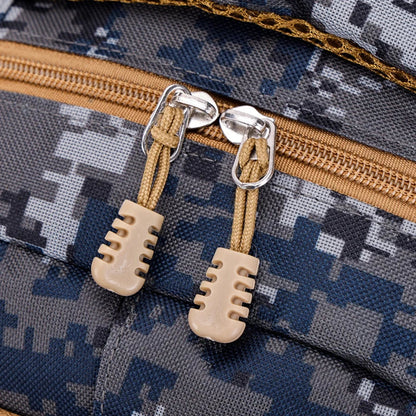 Camouflage large-capacity backpack - adjustable shoulder strap, outdoor theme style, zipper closure, ideal for hiking