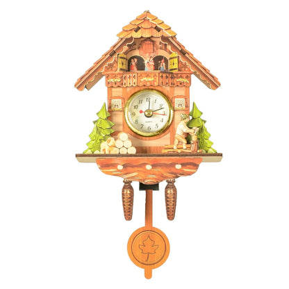 Wooden Hanging Wall Clock Bird Alarm Clock Cuckoo Clocks For Home Decoration Quartz Watch Decorative Home Decor