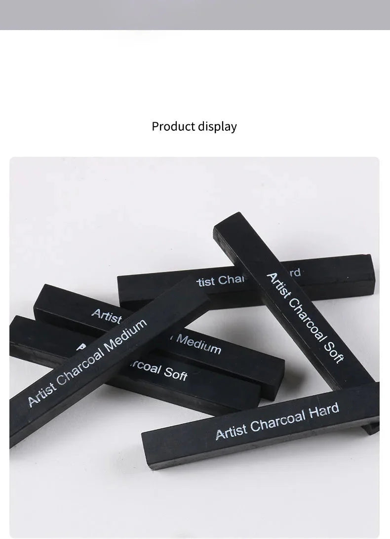 6pcs Set Square Sketch Carbon Stick Compressed Carbon Bar Drawing Carbon Pen Artist Drawing Carbon Bar Carbon Bar Art Supplies