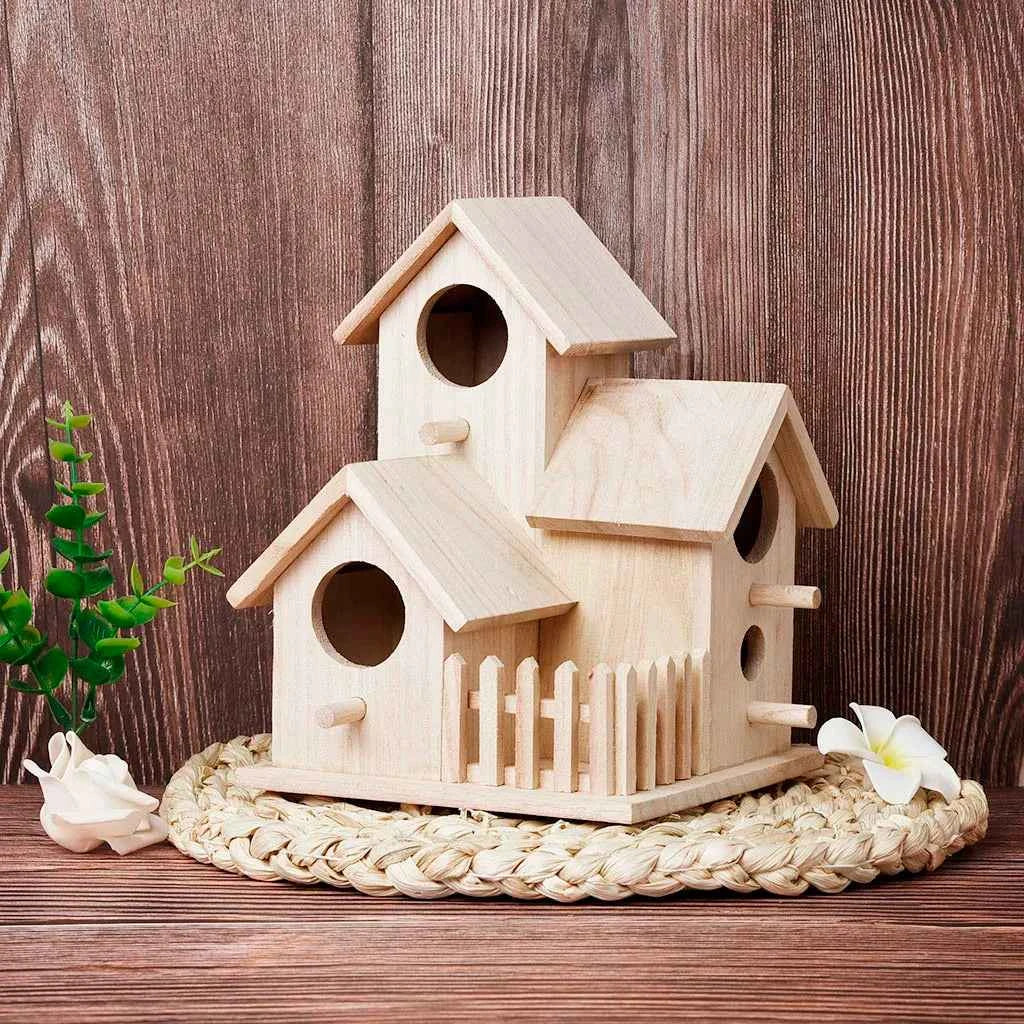 Cage Garden Wooden Bird Outdoor Hanging Bird Nest Birdhouse Accessories Box Garden Pet Yard Cages Bird Decoration Creativity