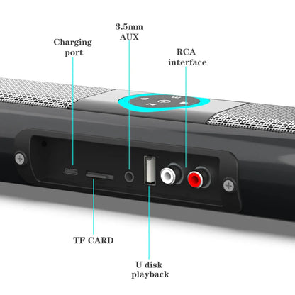 DIXSG Wireless Bluetooth Soundbar - 3D Surround Home Theater Speaker System