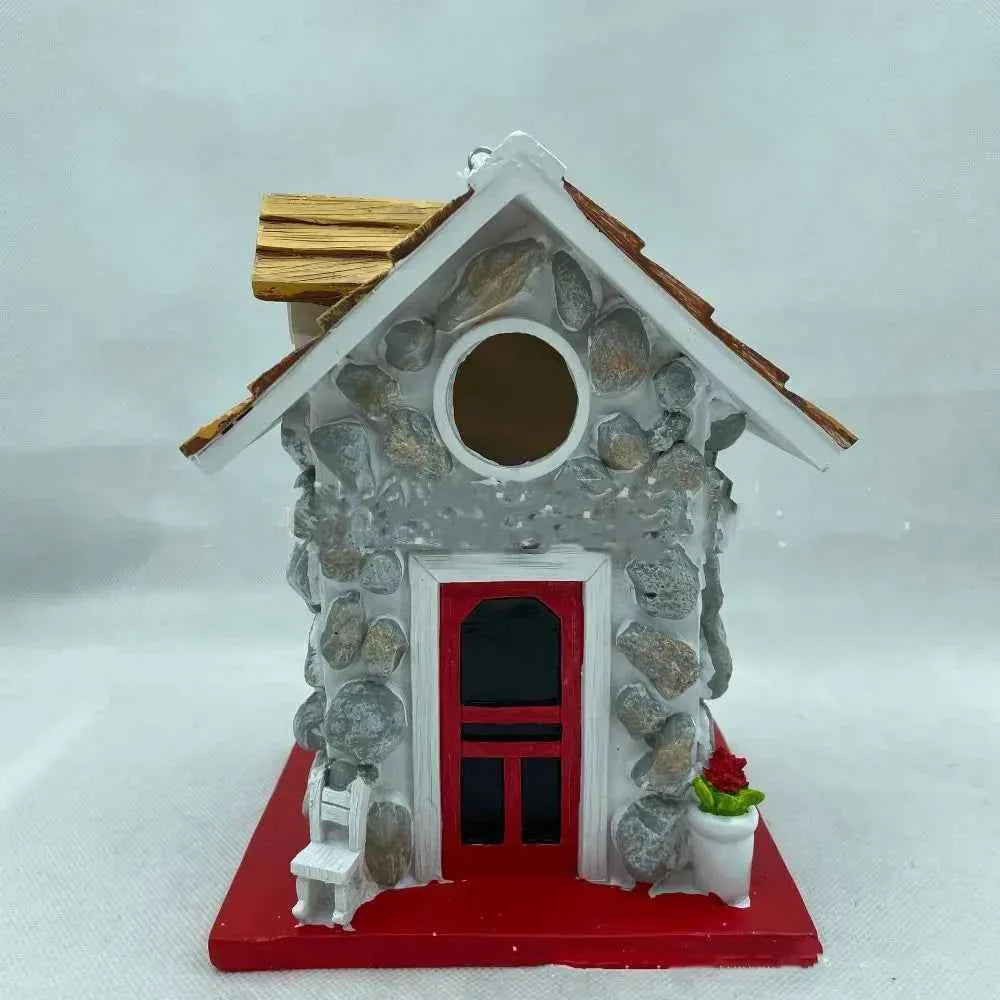 Crafts Resin Bird House Durable Hanging Bird Feeder Exquisite Garden Bird Villas Courtyard