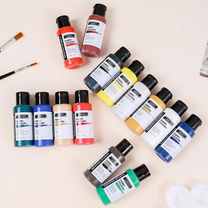 14-color /60ml paint set, beginner's art supplies for painting and doodling, paint palette, brush combination
