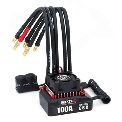 ROCKET-RC 100A ESC Sensored Brushless Electric Speed Controller 2-3S for 1/10 RC Drift Car 380/390/540 Sensored Brushless Motor