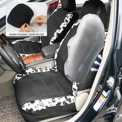 AUTO PLUS Universal Printing Faux Leather Car Seat Covers Fit For Most Car SUV Truck Van Car Accessories Interior