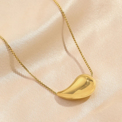 2-Piece Elegant Stylish Gold Drop Jewelry Set With High-End Earrings And Necklace Combination Suitable For Woman Daily Wear