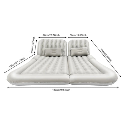 Car Mattress, SUV Car Air Mattresses with 2 Cushions and Pump, Thicker Air Bed for Travel, Camping, Removable Home Furniture