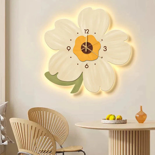 Light Decorative Clock Hanging Restaurant Simple Creative Crystal Porcelain Wall Hanging Clock Quiet Room Clock
