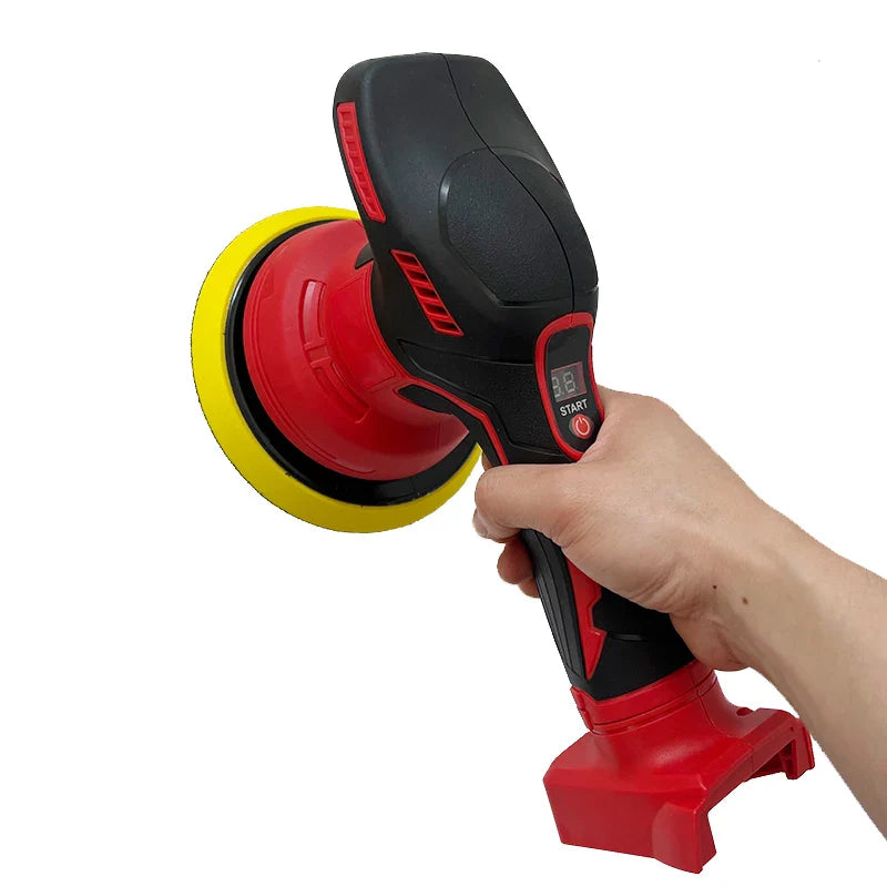 Fit Milwaukee Cordless Polisher 8 Gears Digital Display Electric Polisher Auto Car Waxing Polishing Machine For 18V 20V Battery