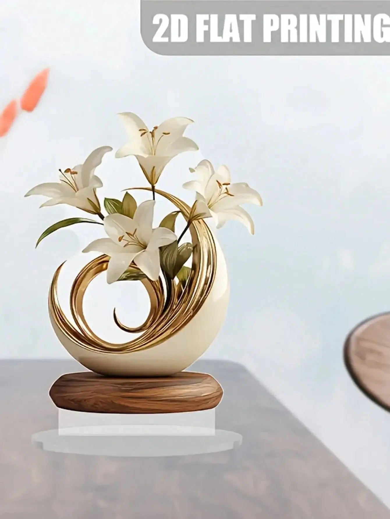 1 piece of lily desktop decoration ornament suitable for living room desktop and office decoraValentine Day wedding decor gifts