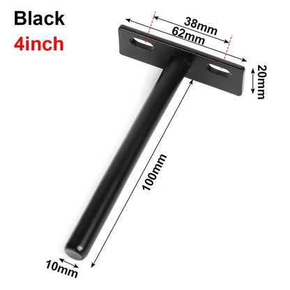 T Shape Metal Shelf Brackets Concealed Brackets Floating Hidden Wall Shelf Supports Screw Mounting Plate High Quality