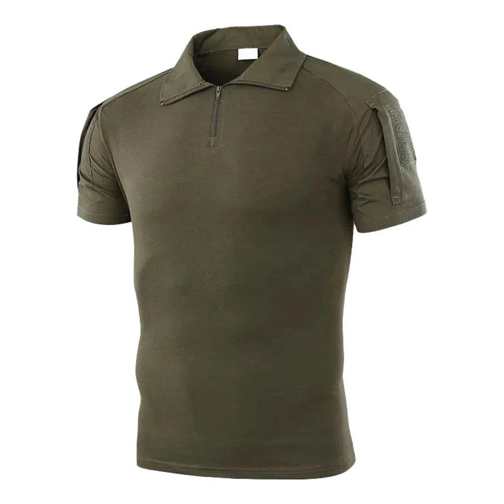Tactical T-Shirts Mens Outdoor Sport Tee Quick Dry Short Sleeve Shirt Hiking Hunting Combat Men Camo Clothing
