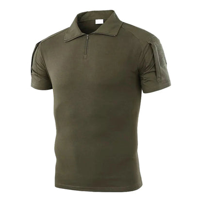 Tactical T-Shirts Mens Outdoor Sport Tee Quick Dry Short Sleeve Shirt Hiking Hunting Combat Men Camo Clothing