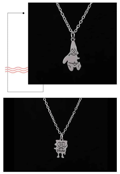 2 Pcs/ Set Fashion Best Friends Honey Love Couple Pendant Necklace Choker Gift Friendship Jewelry Wholesale