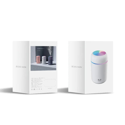 Portable Mini Air Humidifier For Bedroom,Personal Desktop,Car With Colorful Mood Lighting 2 Mist Modes And Auto Shut-Off