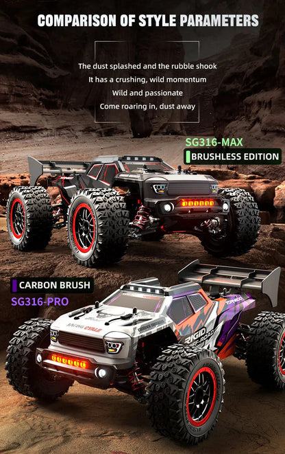 ZLL SG116 MAX 1:16 High Speed Drift Racing Car 80KM/H 4WD Off-Road Drift Remote Control Car SG316 Max Brushless Motor RC Car