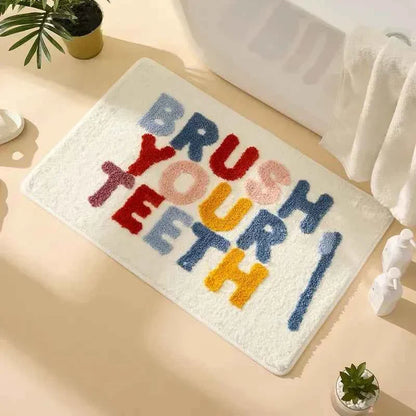 Get Bath Mat Bathroom Rugs for Bathtub Mat Cute Bath Rugs for Apartment Decor Tufted Gray and White Shower Mat