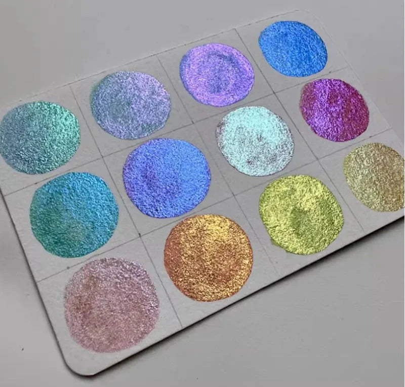 30 Color Conventional Color-changing Pearlescent Pigment Hand-painted Water Color Creation Calligraphy Painting Art Pigment