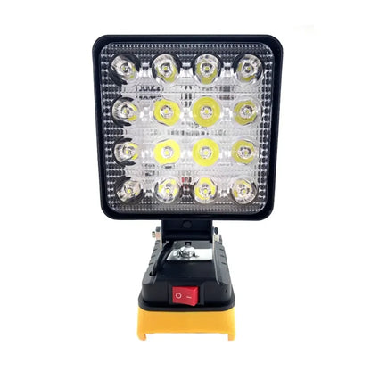 Heavy-Duty LED Work Light - Compatible with Makita/Dewalt/Milwaukee 18V Li-ion Batteries - Portable Camping & Emergency Flashlight