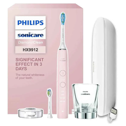 Philips Electric toothbrush Sonicare DiamondClean 9000 HX9912, Bluetooth enabled,Equipped with one W2 and one C3 brush head